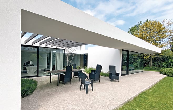Modernes Architektenhaus Modernes Architektenhaus mit Ansicht Veranda und RoofEtics®